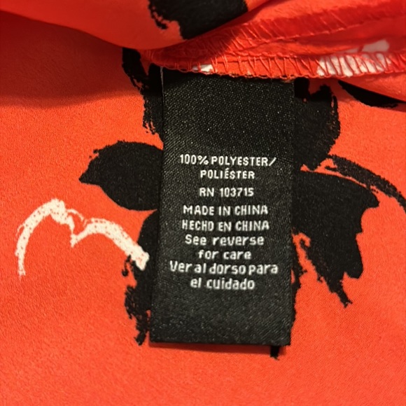 Zac & Rachel red/black/white button down blouse XL - Picture 5 of 7